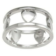 ICEPOSH 925 Sterling Silver Heart Rings for Women & Wedding Band Make Great Girlfriend Gifts