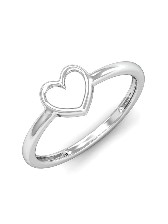 925 Sterling Silver Heart Shaped Ring Silver Passionate Love Ring, Gift Ring for Beloved
