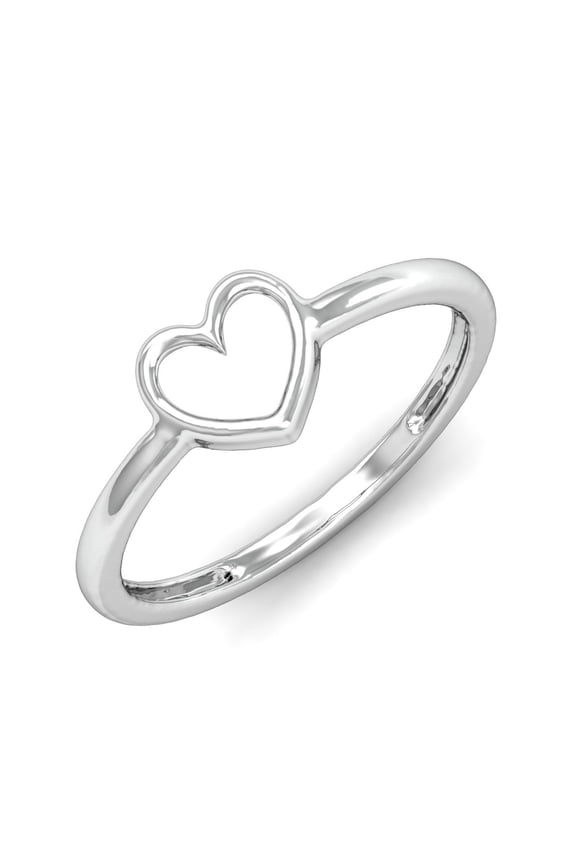 925 Sterling Silver Heart Shaped Ring Silver Passionate Love Ring, Gift Ring for Beloved