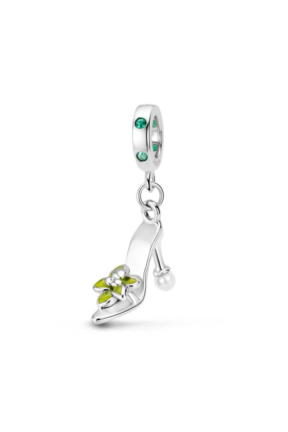 925 Sterling Silver High Heel Shoe Dangle Charm For Bracelet Charms Bangle Pendant Jewelry