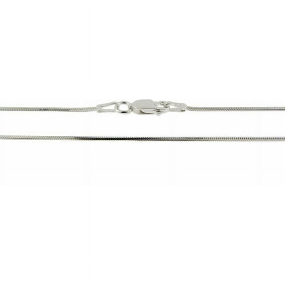 925 Sterling Silver High Polished 1.1 MM 8 Sided Snake 030 Chain Necklace