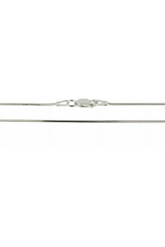 925 Sterling Silver High Polished 1.1 MM 8 Sided Snake 030 Chain Necklace