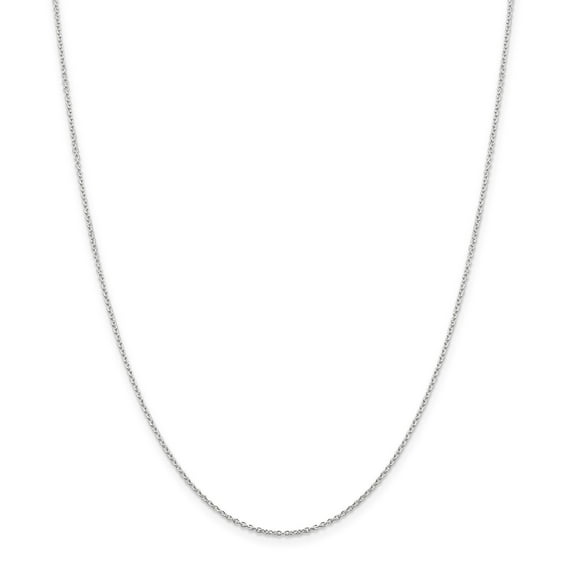 925 Sterling Silver High Polished 1.25mm Solid Cable Link Chain w/ Lobster Clasp - 16"