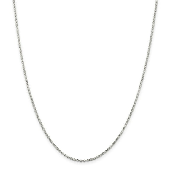 925 Sterling Silver High Polished 1.95mm Solid Cable Link Chain w/ Lobster Clasp - 20"