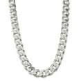 thumbnail image 1 of 925 Sterling Silver High Polished 16.20mm Solid Plain Curb Link Chain w/ Lobster Clasp - 26", 1 of 5