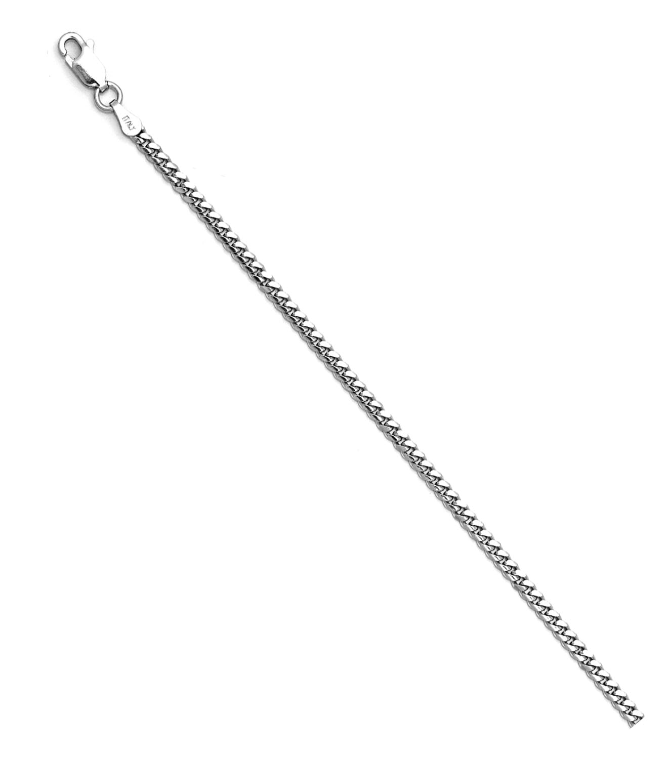 925 Sterling Silver High Polished 2.6MM Miami Cuban 080 Chain necklace