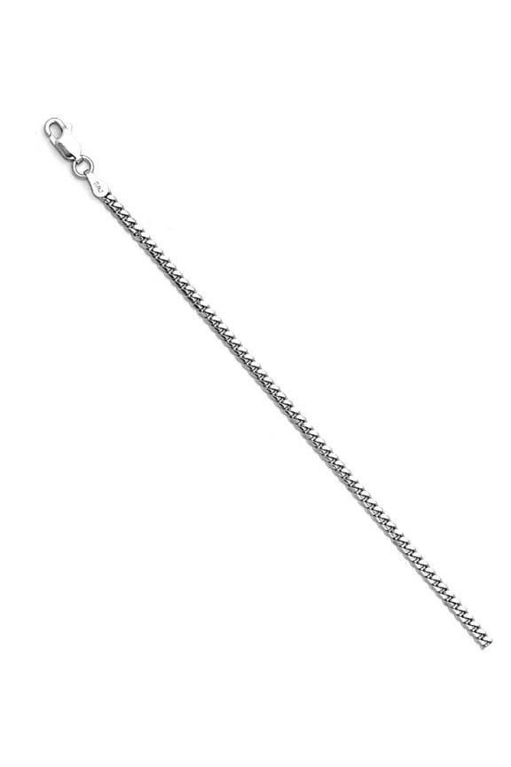 925 Sterling Silver High Polished 2.6MM Miami Cuban 080 Chain necklace