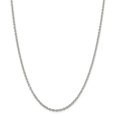 thumbnail image 1 of 925 Sterling Silver High Polished 2.75mm Solid Cable Link Chain w/ Lobster Clasp - 24", 1 of 5