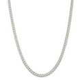 thumbnail image 1 of 925 Sterling Silver High Polished 4.5mm Solid Plain Curb Link Chain w/ Lobster Clasp - 22", 1 of 5