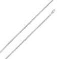 thumbnail image 1 of 925 Sterling Silver High Polished Flat Rope Serpentine Chain 3.4mm Made in Italy 16" Jewelry Female, 1 of 5