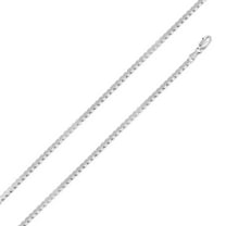 925 Sterling Silver High Polished Flat Rope Serpentine Chain 3.4mm Made in Italy 20" Jewelry Female