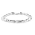 thumbnail image 1 of 925 Sterling Silver High Polished Hollow Rope Twisted Round Bar 4mm Bracelet 7" Jewelry Female, 1 of 5
