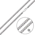 thumbnail image 1 of 925 Sterling Silver High Polished Oval DC Franco 120 3.9mm Chain Italy 22" Jewelry Female Unisex, 1 of 5