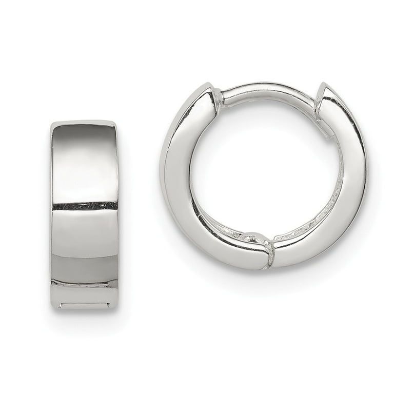 925 Sterling Silver Hinged Hoop Earrings for Adults and Teens