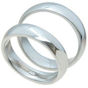 ICEPOSH 925 Sterling Silver His and Hers Rings and Wedding Bands