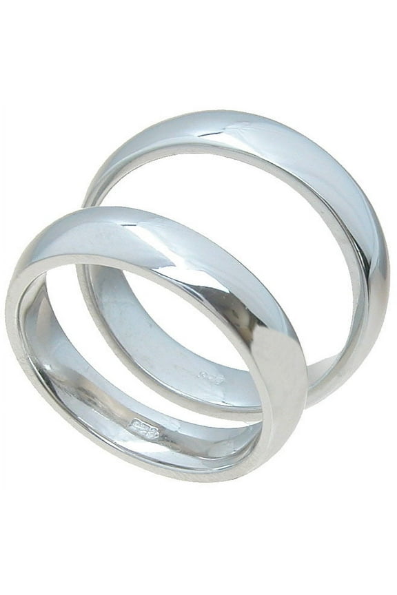 925 Sterling Silver His and Hers Rings and Wedding Bands