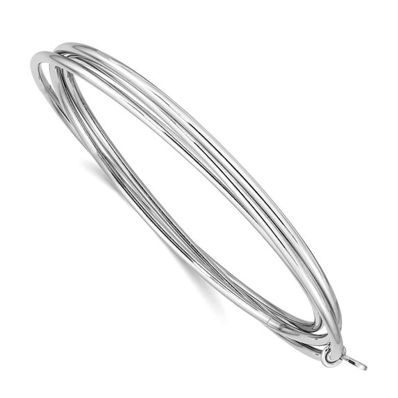925 Sterling Silver Hollow Moveable Rhodium Plated Polished Intertwined Bangle Bracelet 7mm Wide Cuff Bracelet for Women
