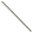 thumbnail image 1 of 925 Sterling Silver Hollow Polished 1mm Beaded Necklace 18 Inch Spring-Ring Pendant Necklace for Women, 1 of 2