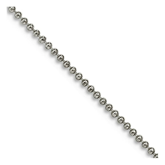 925 Sterling Silver Hollow Polished 1mm Beaded Necklace 18 Inch Spring-Ring Pendant Necklace for Women