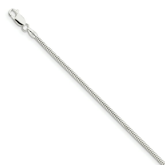 925 Sterling Silver Hollow Polished 2.5mm D Cut Snake Chain Bracelet 8 Inch Lobster Claw Jewelry Gifts for Women