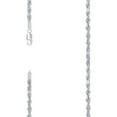 thumbnail image 1 of 925 Sterling Silver Hollow Rope Chain Rhodium 4mm Necklace 16 Inch Chain Necklace for Women and Men, 1 of 2