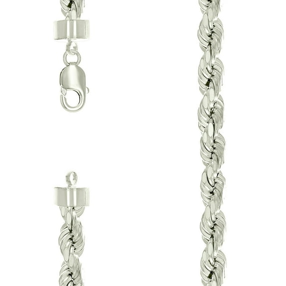 925 Sterling Silver Hollow Rope Chain Silver 10mm 28 Inch Chain Necklace for Women and Men