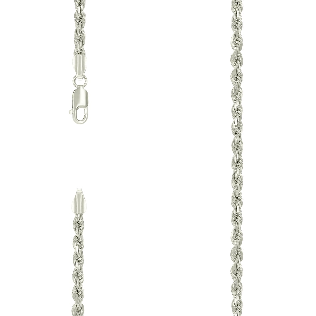 925 Sterling Silver Hollow Rope Chain Silver 3.5mm Anklet 9 Inch Anklet for Women and Men