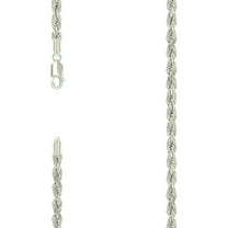 925 Sterling Silver Hollow Rope Chain Silver 4.8mm Necklace 20 Inch Chain Necklace for Women and Men