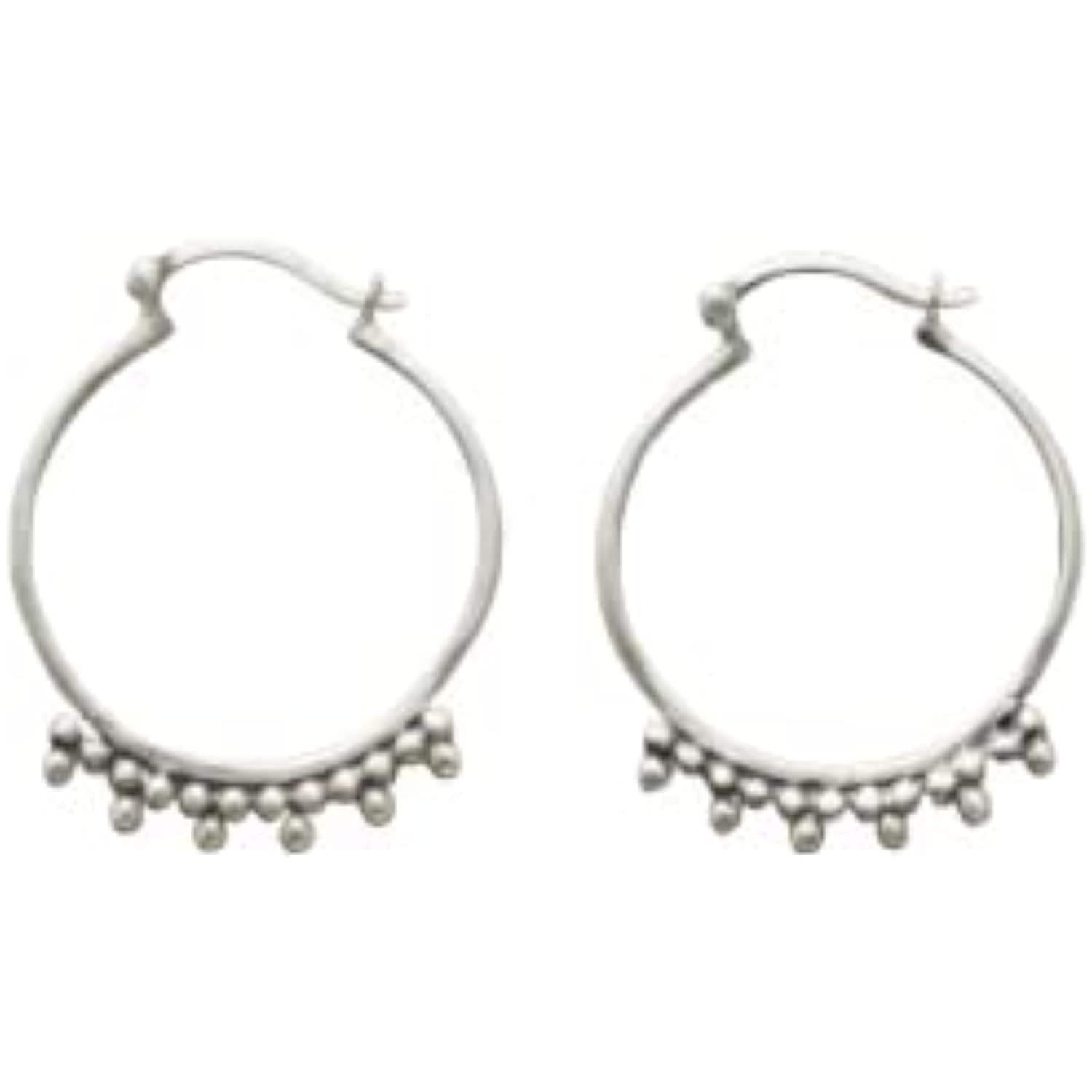 Delicate silver hoop earrings deals
