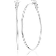 GAZDAG 925 Sterling Silver Hoop Earrings -Plated Hoop Earrings Big Hoop Earrings Set Silver Hoop Earrings for Women Girls(NO.1970)