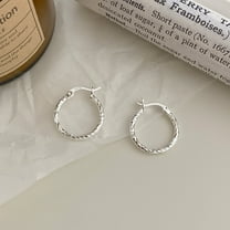 925 Sterling Silver Hoop Earrings for Women Hypoallergenic Diamond Cut Earring Hoops for Women 20MM