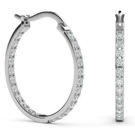 Beaded Click Huggie Hoop Earrings Rhodium on Sterling Silver 14.5mm Beaded Click Huggie Hoop Earrings Rhodium on Sterling Silver 14.5mm