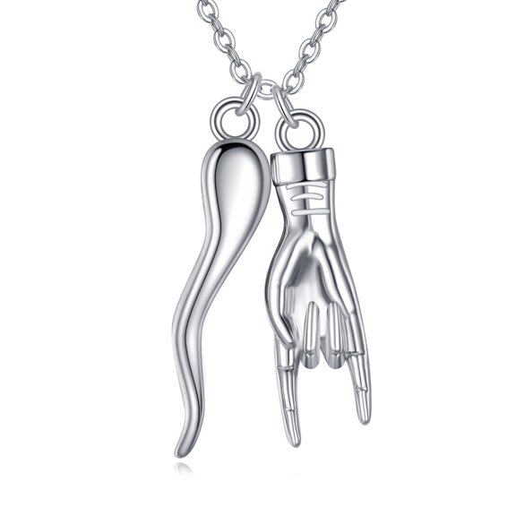 925 Sterling Silver Horn Necklace for Women