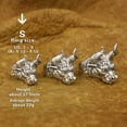 thumbnail image 1 of 925 Sterling Silver Huge Bull Ring Biker Punk Jewelry TA389 Small Model US Size 8, 1 of 17