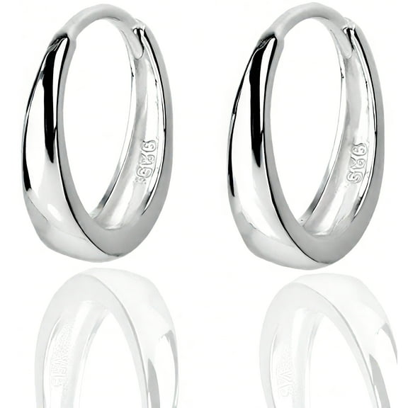 925 Sterling Silver Huggie Earrings for Women - 10mm/14mm/16mm Tiny Sleeper Hoops, Hypoallergenic Mini Cartilage/Tragus/Cuff Earrings, Fashion 925 Silver Jewelry Gift for Daily Wear