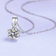 thumbnail image 1 of 925 Sterling Silver Hypoallergenic 0.5ct Solitaire Moissanite Pendant Necklace for Women, Birthday/Anniversary Gift, 1 of 5