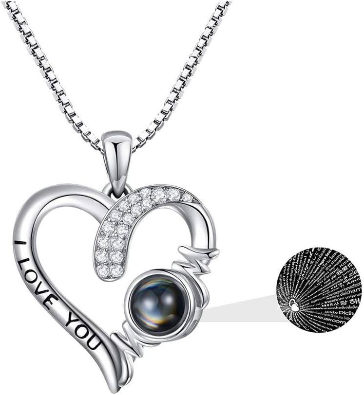 Projection Necklace 100 Ways Of Saying I Love You Necklace