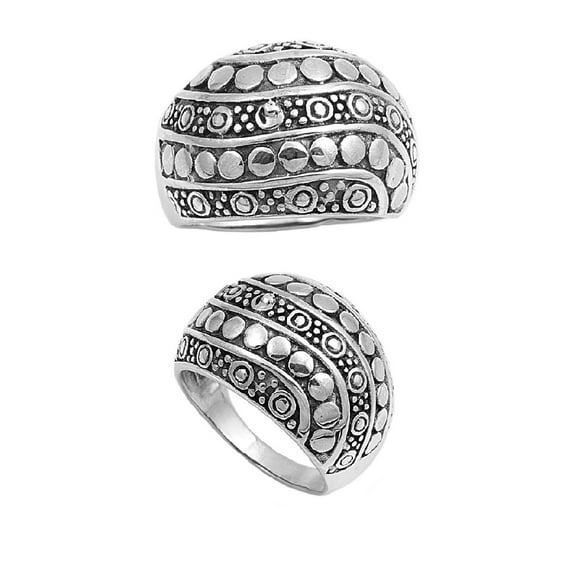 925 Sterling Silver Indigenous Tribal Style Ring Size 6