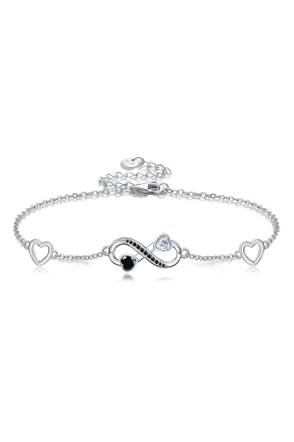 925 Sterling Silver Infinity Ankle Bracelet for Women