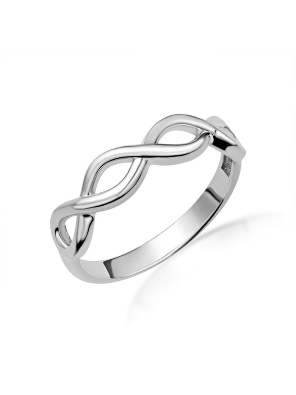 925 Sterling Silver Infinity Band Ring (Size 4.25)