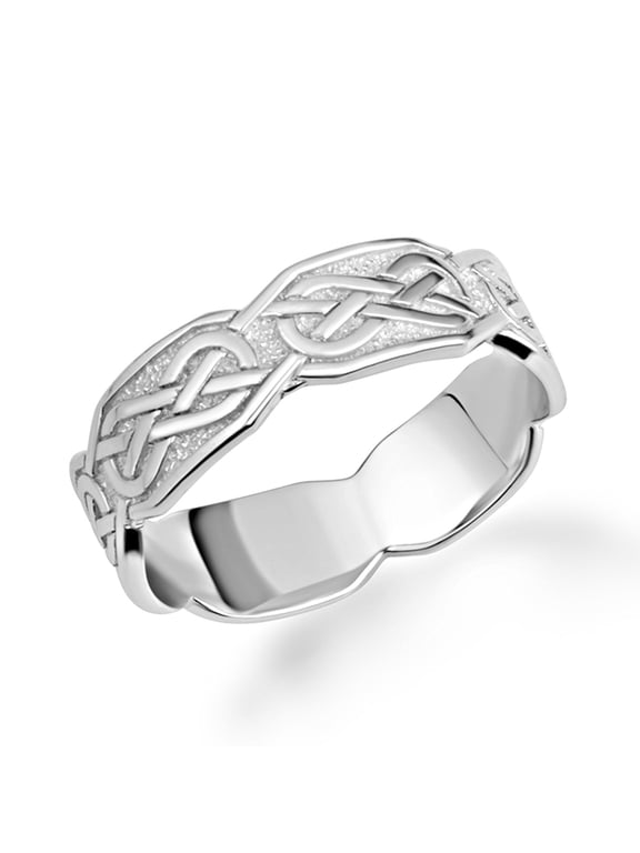 925 Sterling Silver Infinity Knot Band Ring (Size 10)