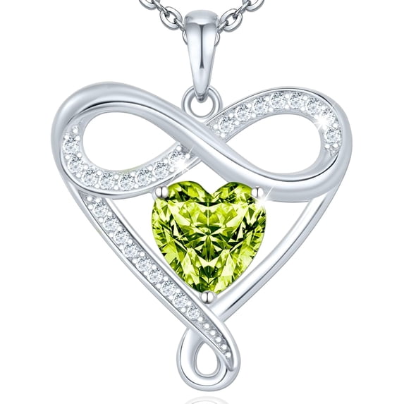925 Sterling Silver Infinity Necklace - Exquisite Silver Jewelry for Women, Love Heart Necklace for Birthday, Anniversary, Valentine’s Day - Ideal Gift for Girlfriend, Wife, Mom, or Her