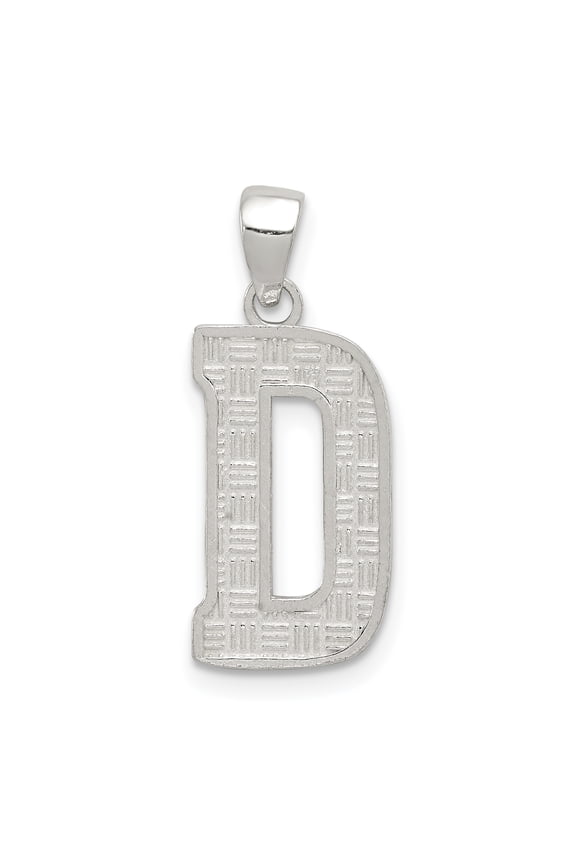925 Sterling Silver Initial D Charm Pendant