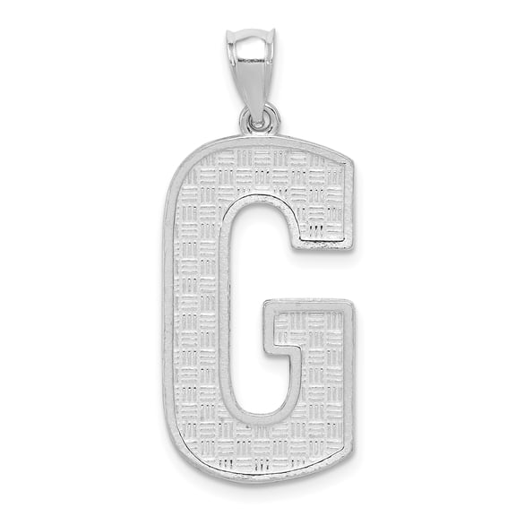 925 Sterling Silver Initial G Charm Pendant