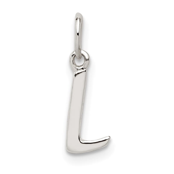 925 Sterling Silver Initial L Shaped Pendant