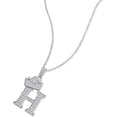 thumbnail image 1 of 925 Sterling Silver Initial Letter A-Z Pendant Necklace for Women Crown Alphabet Chain Necklace for Mother Gift Jewelry, 1 of 5