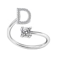 thumbnail image 1 of 925 Silver Initial Letter Rings for Women,Adjustable Letter A-Z Ring with Cubic Zirconia, Rings for Teen Girls Silver Jewelry Christmas Valentine's Day Gifts for Mum Her Wife Girlfriend, 1 of 1