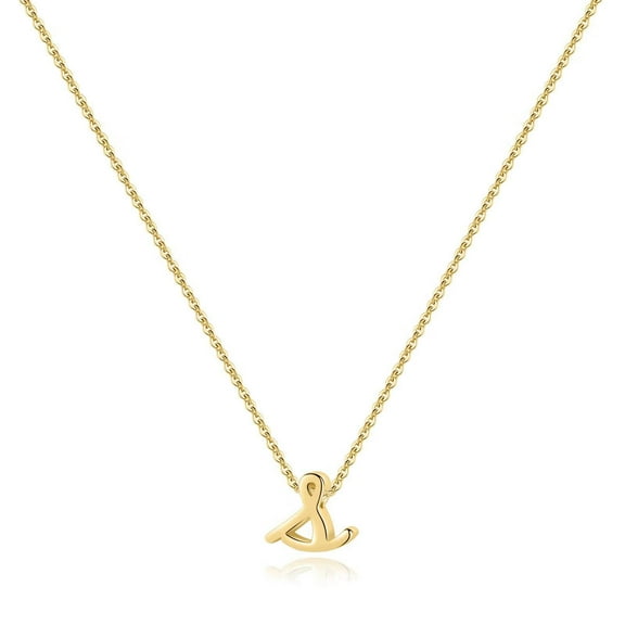 925 Sterling Silver Initial Necklace Dainty Alphabet Cursive Initial Necklace for Women Jewelry Monogram Tiny Necklace for Women
