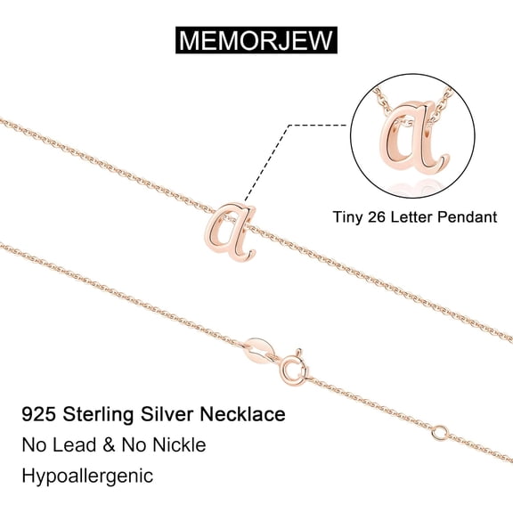 925 Sterling Silver Initial Necklace For Women, Dainty Hypoallergenic Cursive Initial Necklace For Women Jewelry Gifts[o4695]