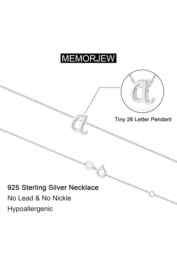 925 Sterling Silver Initial Necklace For Women, Dainty Hypoallergenic Cursive Initial Necklace For Women Jewelry Gifts[o4716]
